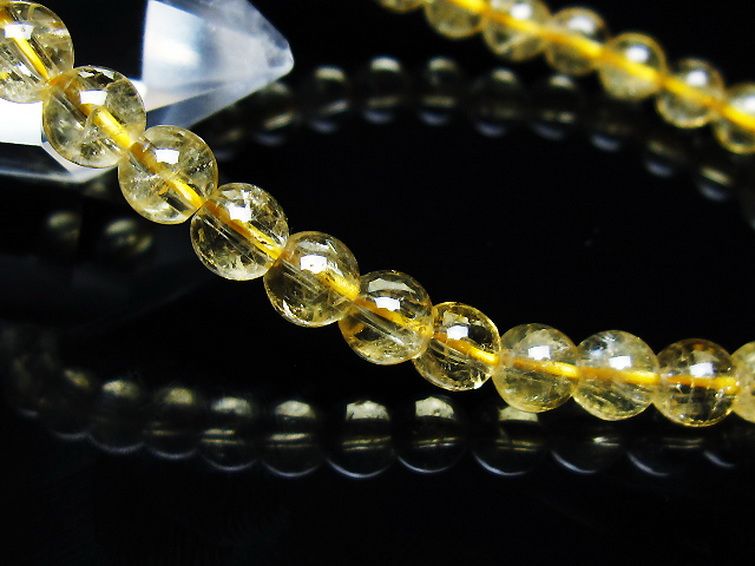 シトリン ブレスレット 6mm [t55-10595] 3枚目