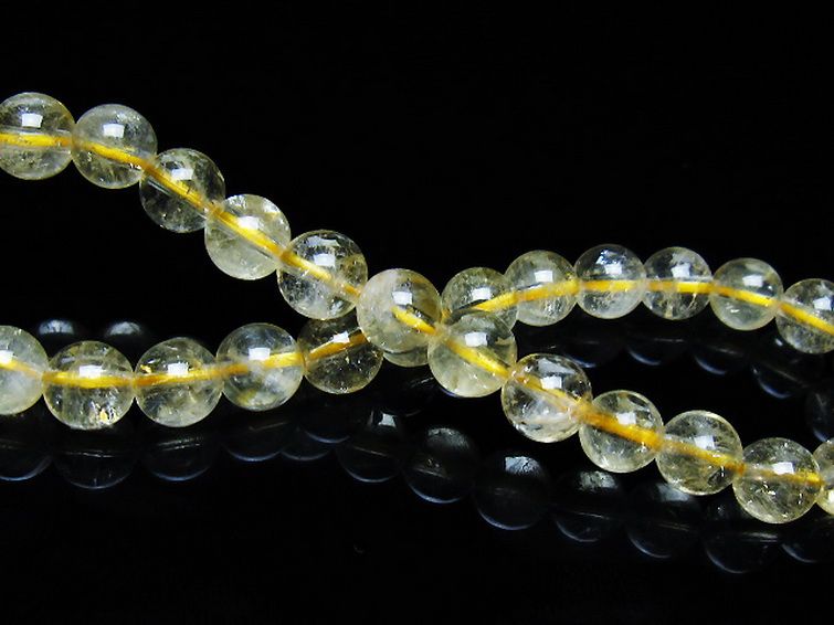 シトリン ブレスレット 6mm [t55-10597] 2枚目