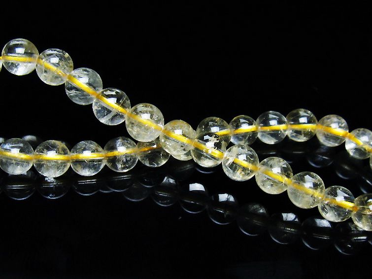 シトリン ブレスレット 6mm [t55-10600] 2枚目