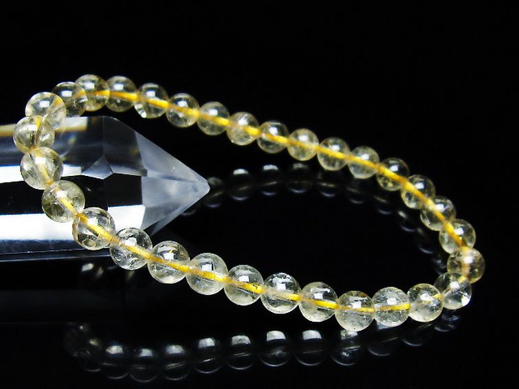 シトリン ブレスレット 6mm [t55-10601] 1枚目