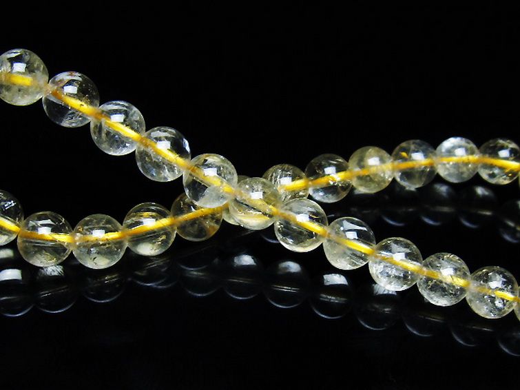 シトリン ブレスレット 6mm [t55-10601] 2枚目