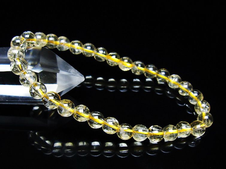 シトリン ブレスレット 6mm [t55-10602] 1枚目