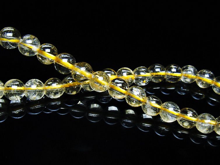 シトリン ブレスレット 6mm [t55-10602] 2枚目