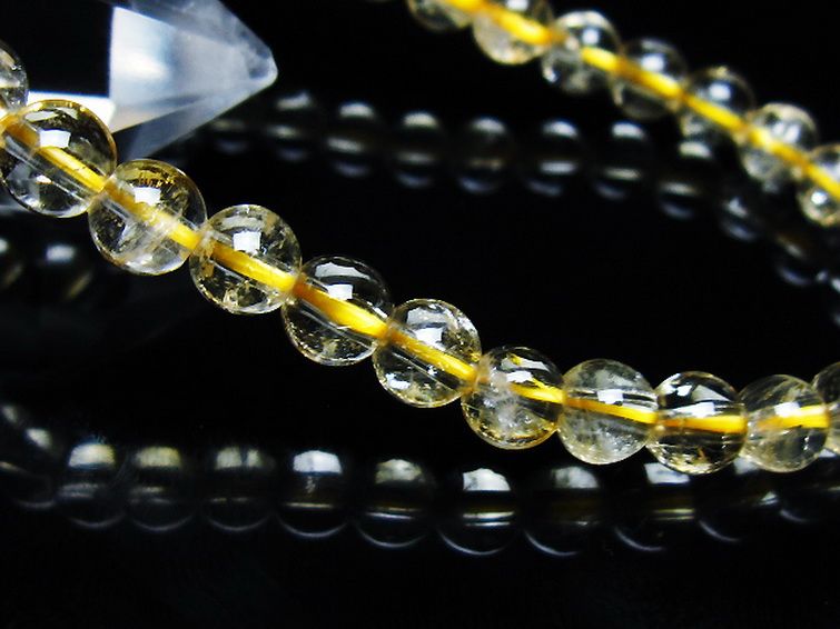 シトリン ブレスレット 6mm [t55-10602] 3枚目