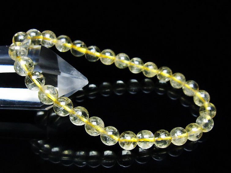 シトリン ブレスレット 6mm [t55-10603] 1枚目