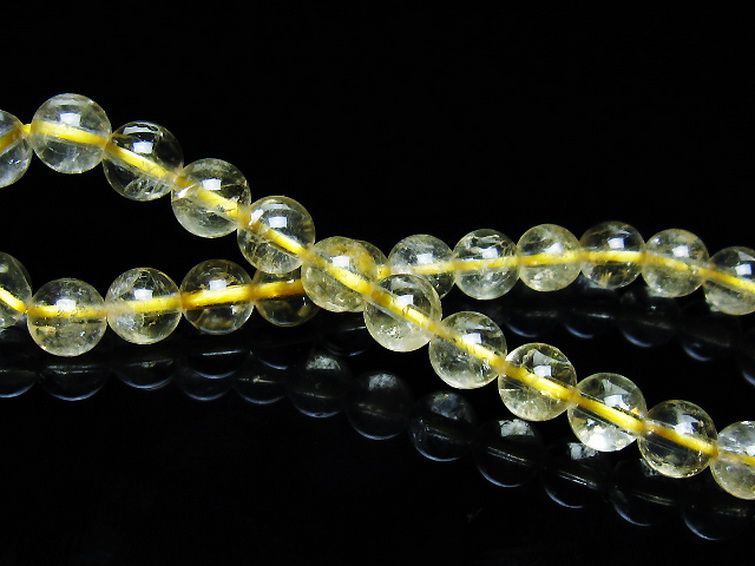 シトリン ブレスレット 6mm [t55-10603] 2枚目