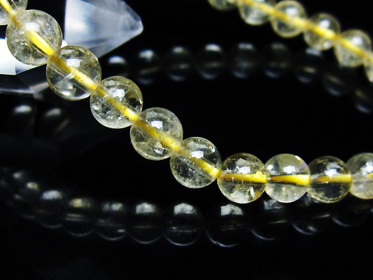 シトリン ブレスレット 6mm [t55-10603] 3枚目