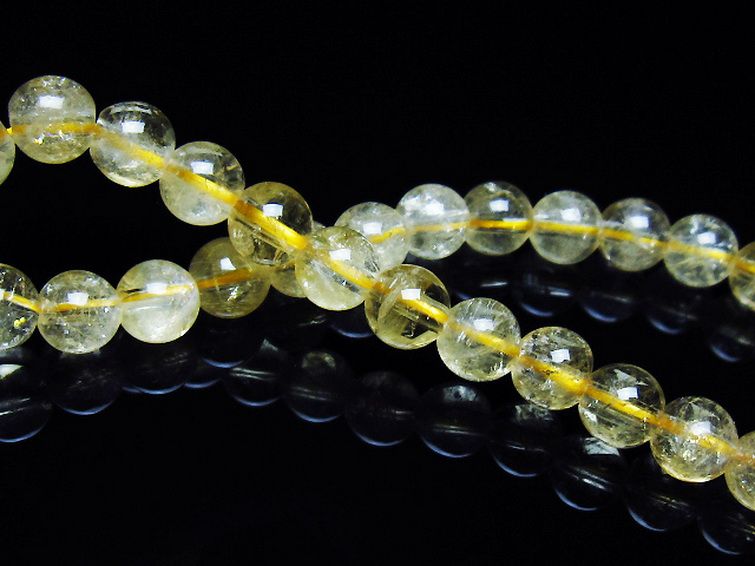 シトリン ブレスレット 6mm [t55-10606] 2枚目