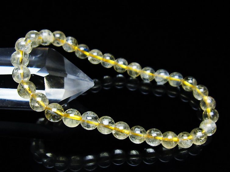 シトリン ブレスレット 6mm [t55-10607] 1枚目