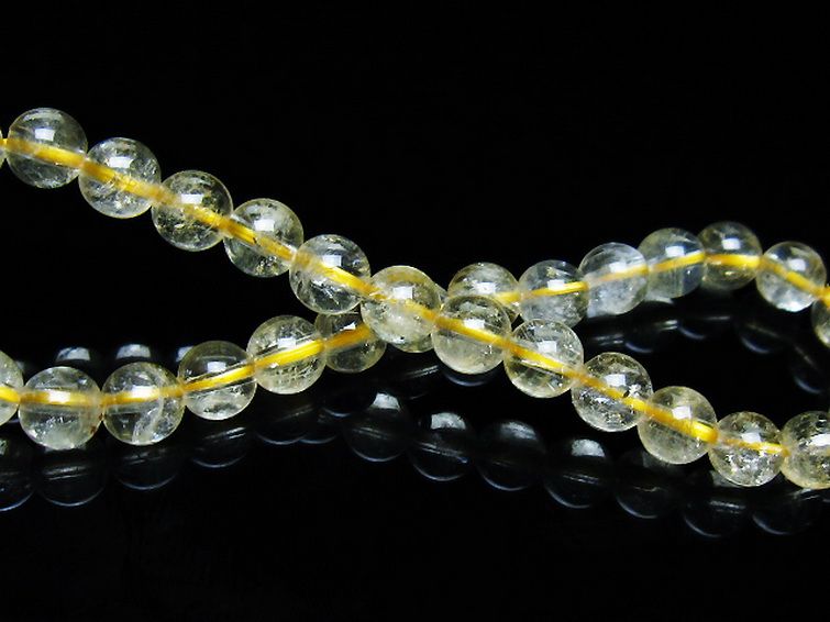 シトリン ブレスレット 6mm [t55-10607] 2枚目