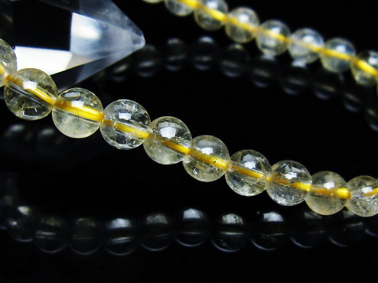 シトリン ブレスレット 6mm [t55-10607] 3枚目