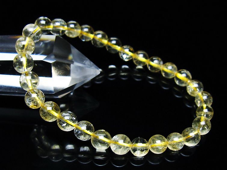シトリン ブレスレット 6mm [t55-10618] 1枚目