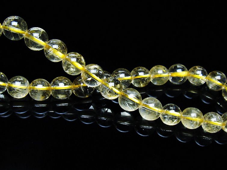 シトリン ブレスレット 6mm [t55-10618] 2枚目