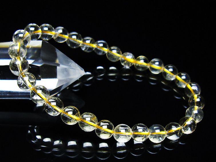 シトリン ブレスレット 6mm [t55-10620] 1枚目