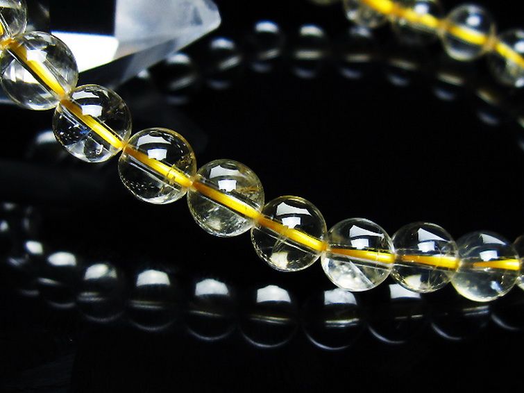 シトリン ブレスレット 6mm [t55-10620] 3枚目