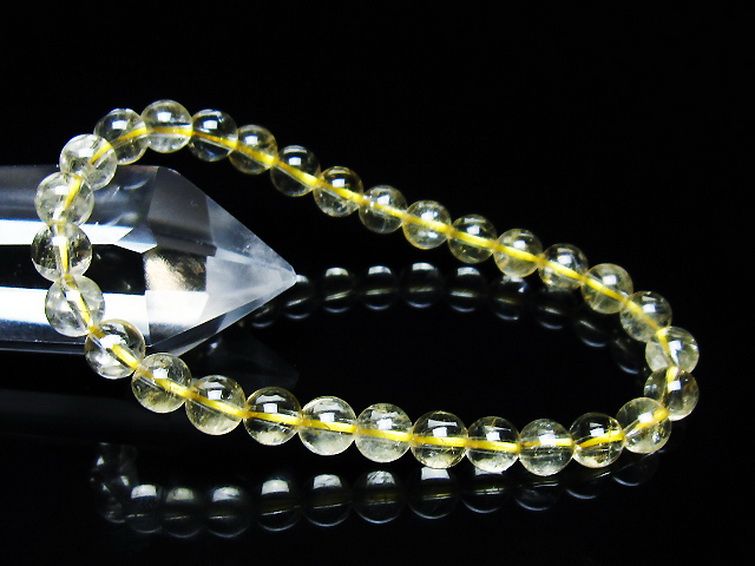 シトリン ブレスレット 6mm [t55-10621] 1枚目