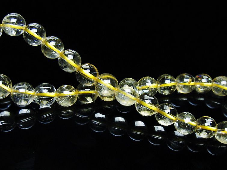 シトリン ブレスレット 6mm [t55-10621] 2枚目