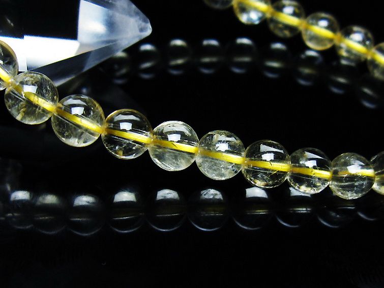 シトリン ブレスレット 6mm [t55-10621] 3枚目