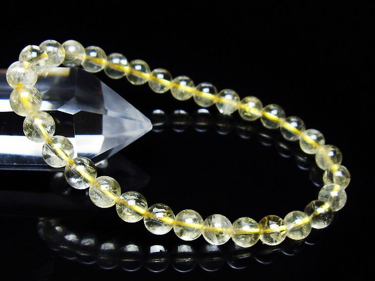 シトリン ブレスレット 6mm [t55-10622] 1枚目