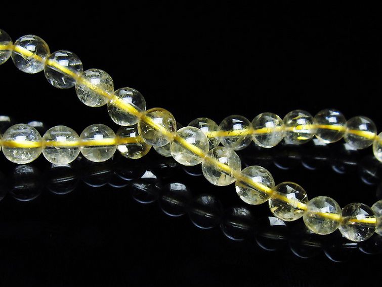 シトリン ブレスレット 6mm [t55-10622] 2枚目
