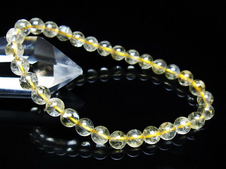 シトリン ブレスレット 6mm [t55-10623] 1枚目