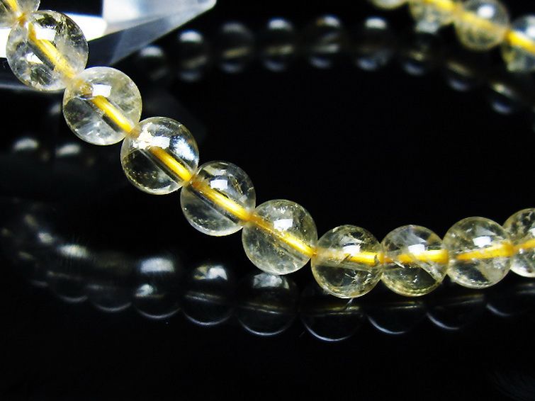シトリン ブレスレット 6mm [t55-10623] 3枚目