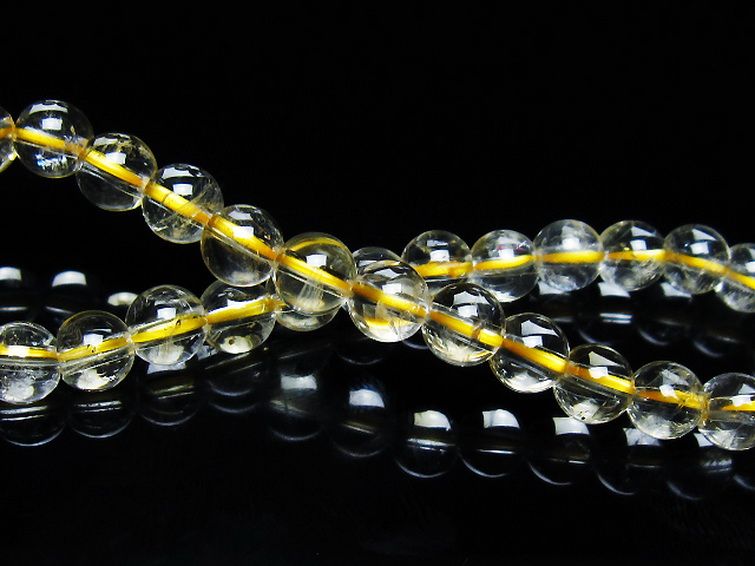 シトリン ブレスレット 6mm [t55-10624] 2枚目