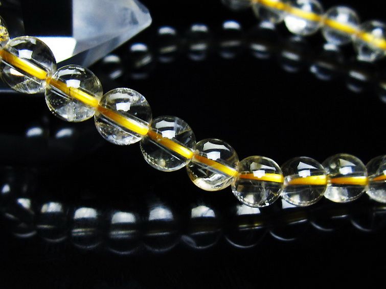 シトリン ブレスレット 6mm [t55-10624] 3枚目