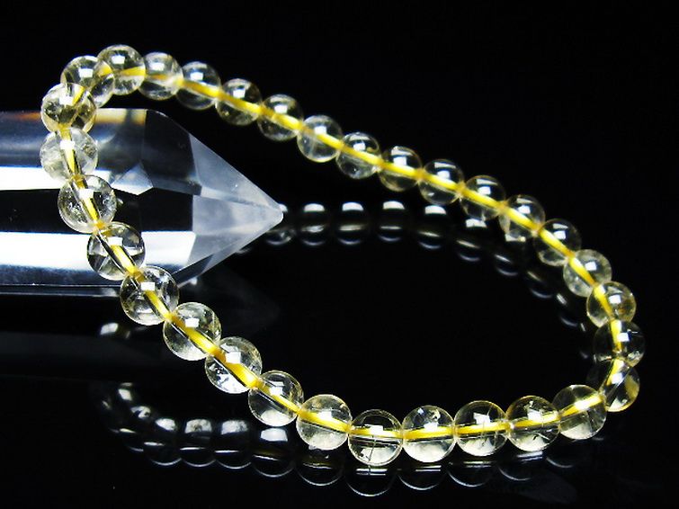 シトリン ブレスレット 6mm [t55-10626] 1枚目