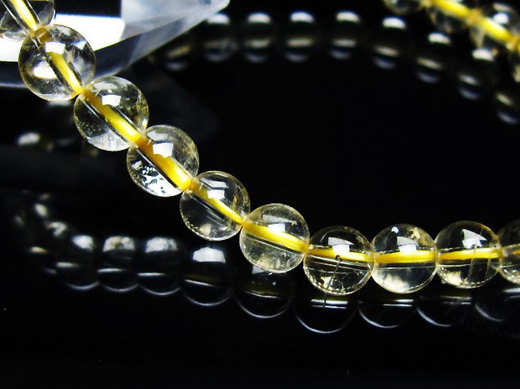 シトリン ブレスレット 6mm [t55-10626] 3枚目