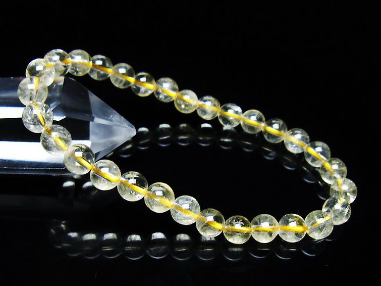 シトリン ブレスレット 6mm [t55-10629] 1枚目
