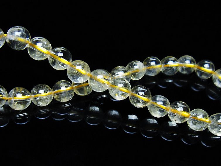 シトリン ブレスレット 6mm [t55-10629] 2枚目