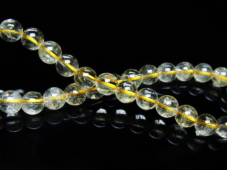 シトリン ブレスレット 6mm [t55-10631] 2枚目