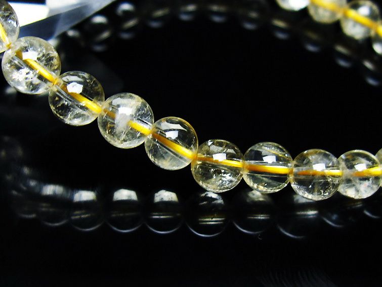 シトリン ブレスレット 6mm [t55-10631] 3枚目