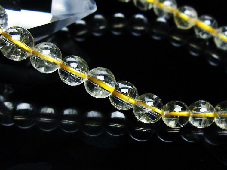 シトリン ブレスレット 6mm [t55-10635] 3枚目