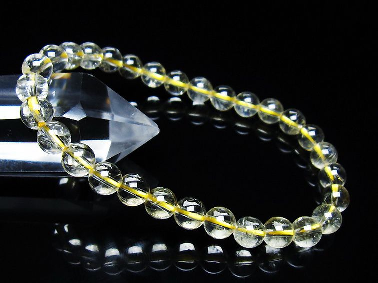 シトリン ブレスレット 6mm [t55-10640] 1枚目