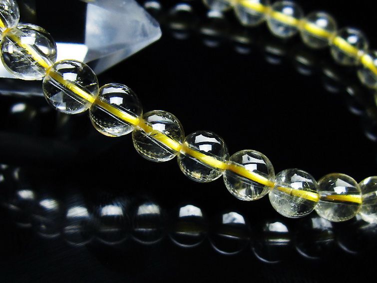 シトリン ブレスレット 6mm [t55-10640] 3枚目