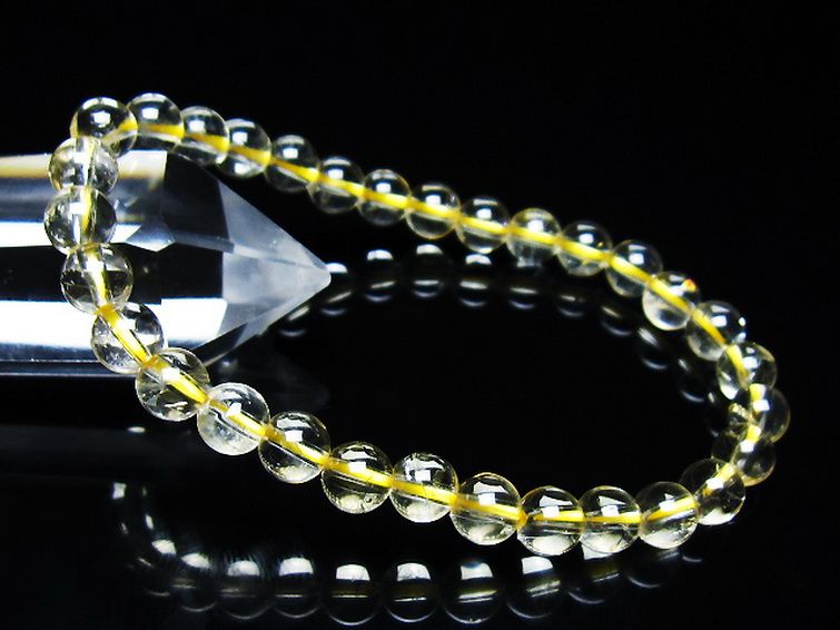 シトリン ブレスレット 6mm [t55-10641] 1枚目