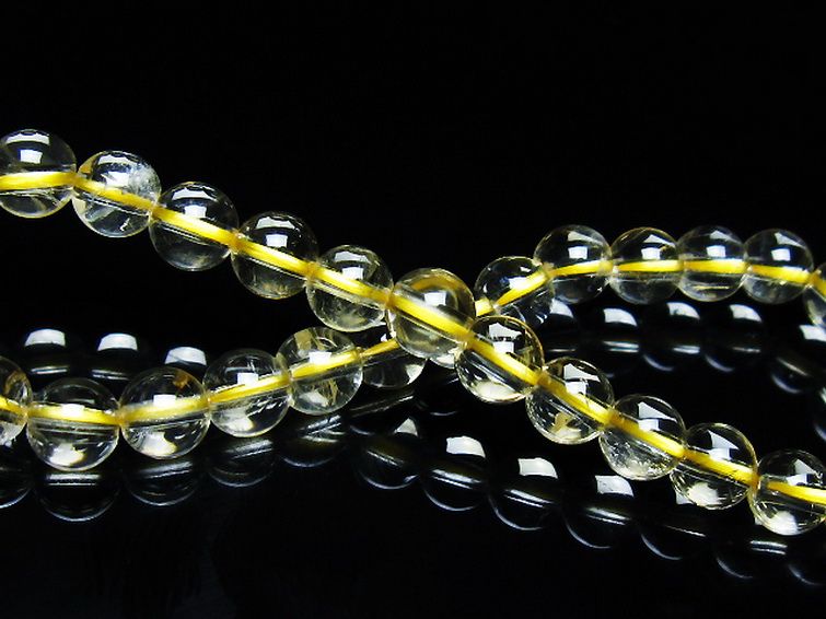 シトリン ブレスレット 6mm [t55-10641] 2枚目