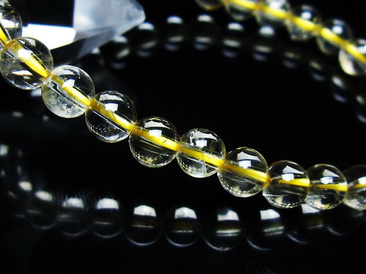 シトリン ブレスレット 6mm [t55-10641] 3枚目