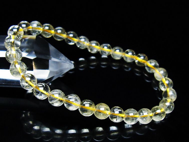シトリン ブレスレット 6mm [t55-10645] 1枚目