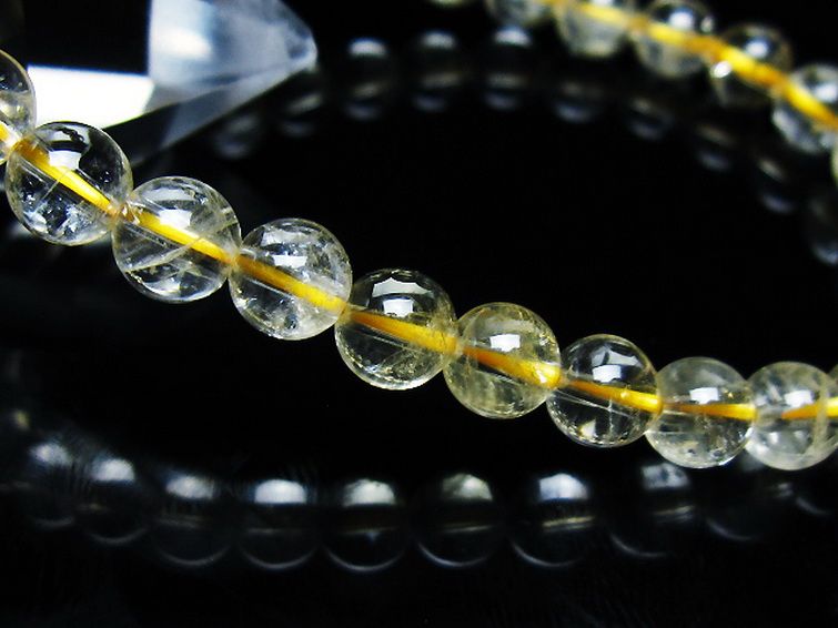 シトリン ブレスレット 6mm [t55-10645] 3枚目