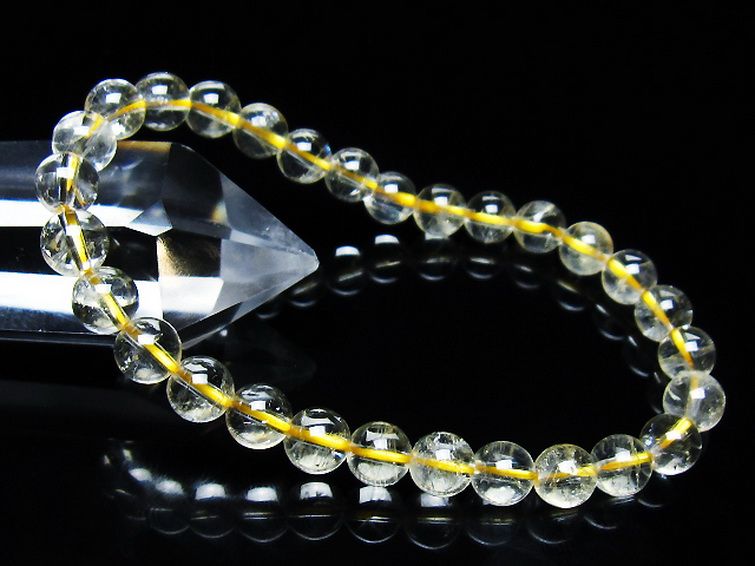 シトリン ブレスレット 6mm [t55-10651] 1枚目