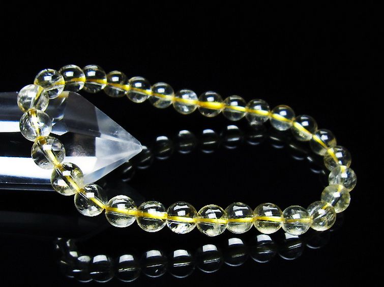 シトリン ブレスレット 7mm [T55-10653] 1枚目