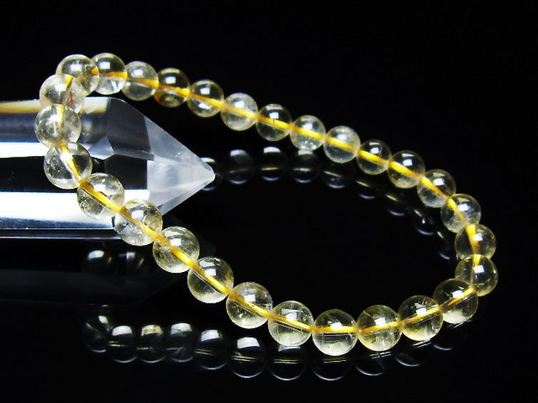 シトリン ブレスレット 7mm [t55-10654] 1枚目