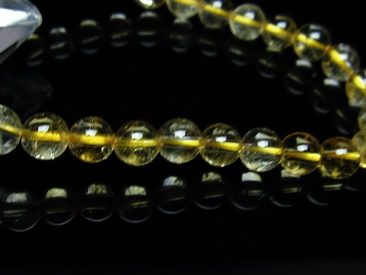 シトリン ブレスレット 6mm [T55-9714] 3枚目