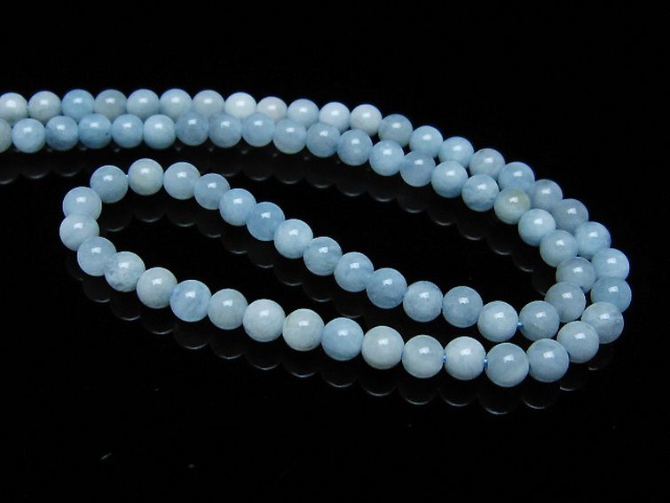 アクアマリン ネックレス 4mm [t556-3434] 3枚目