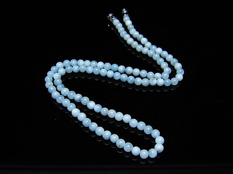 アクアマリン ネックレス 4mm [T556-3444] 2枚目