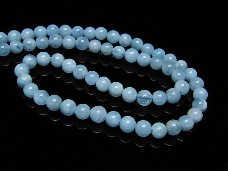 アクアマリン ネックレス 4mm [t556-3446] 3枚目