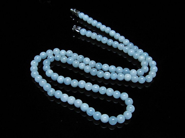 アクアマリン ネックレス 4mm [T556-3447] 1枚目